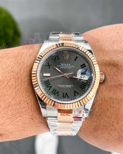 rolex wimbledon 41mm rose gold